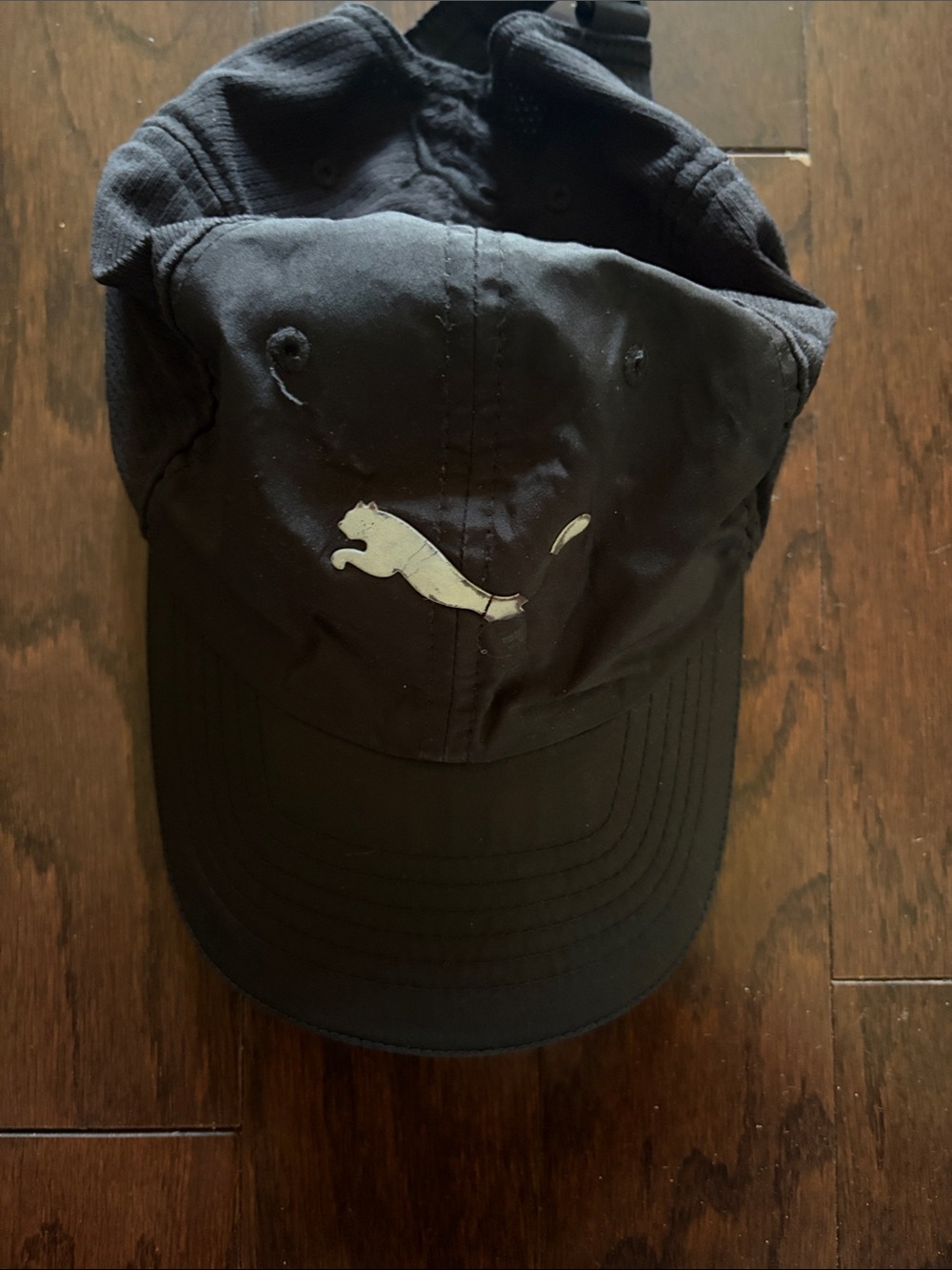 Puma Black Hat with Silver Puma Emblem